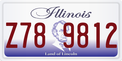 IL license plate Z789812
