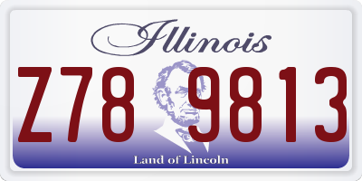 IL license plate Z789813