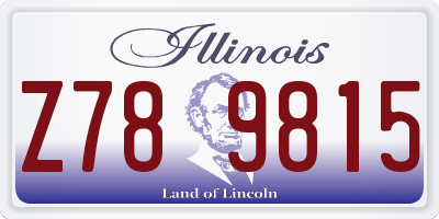 IL license plate Z789815
