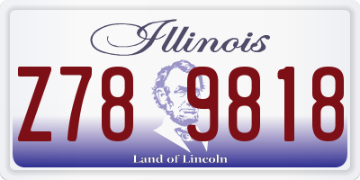 IL license plate Z789818