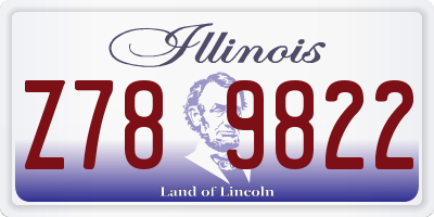 IL license plate Z789822