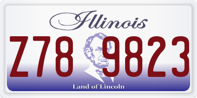 IL license plate Z789823