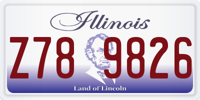IL license plate Z789826