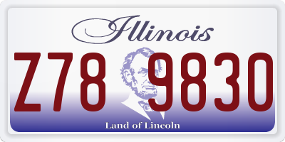 IL license plate Z789830