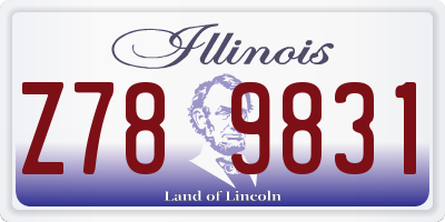 IL license plate Z789831