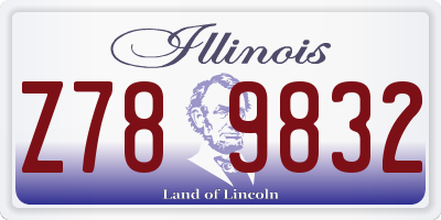 IL license plate Z789832