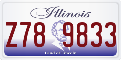 IL license plate Z789833