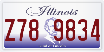 IL license plate Z789834