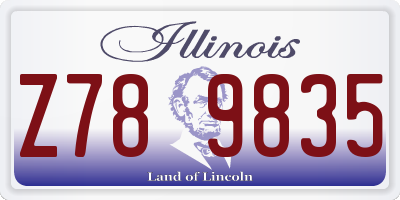 IL license plate Z789835