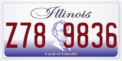 IL license plate Z789836