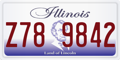 IL license plate Z789842