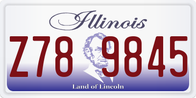 IL license plate Z789845