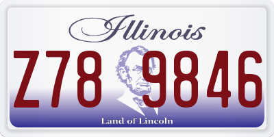 IL license plate Z789846