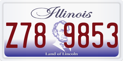 IL license plate Z789853
