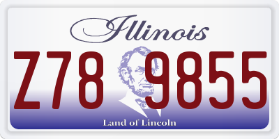 IL license plate Z789855
