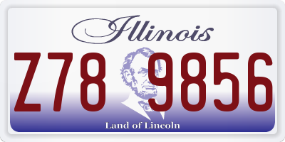 IL license plate Z789856