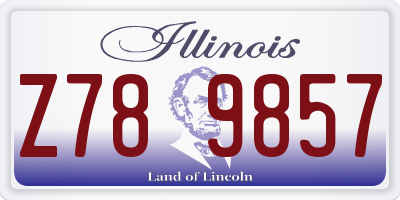 IL license plate Z789857