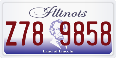 IL license plate Z789858