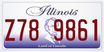 IL license plate Z789861
