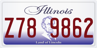 IL license plate Z789862
