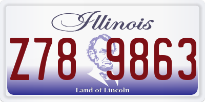 IL license plate Z789863