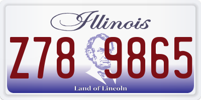 IL license plate Z789865