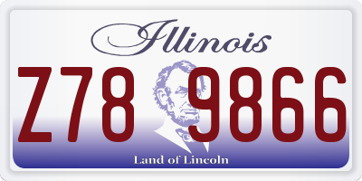 IL license plate Z789866