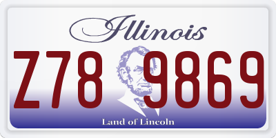 IL license plate Z789869