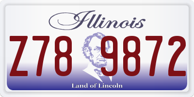 IL license plate Z789872