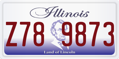 IL license plate Z789873
