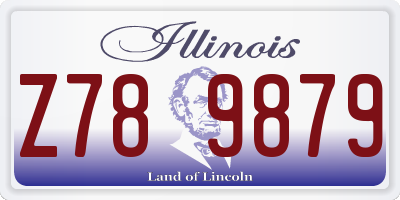 IL license plate Z789879