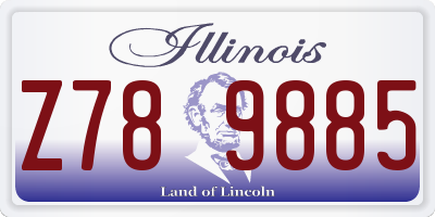 IL license plate Z789885
