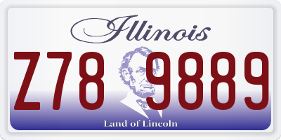 IL license plate Z789889