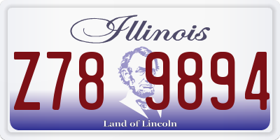 IL license plate Z789894