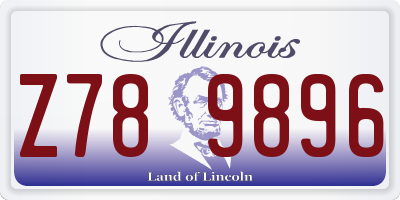 IL license plate Z789896