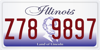 IL license plate Z789897