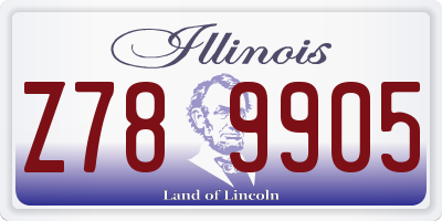 IL license plate Z789905