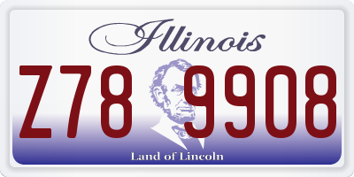 IL license plate Z789908