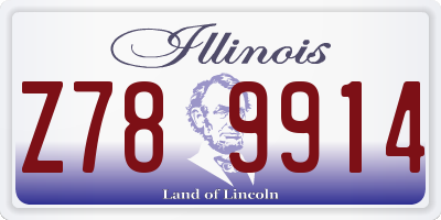 IL license plate Z789914