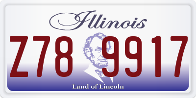 IL license plate Z789917