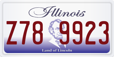 IL license plate Z789923