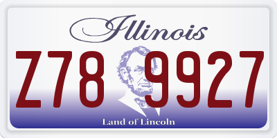 IL license plate Z789927