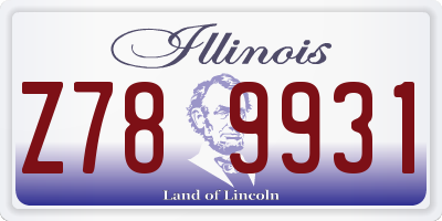 IL license plate Z789931