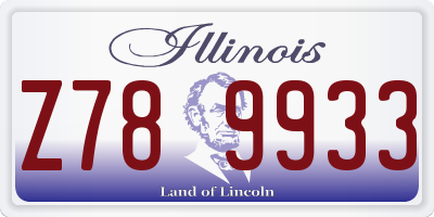 IL license plate Z789933