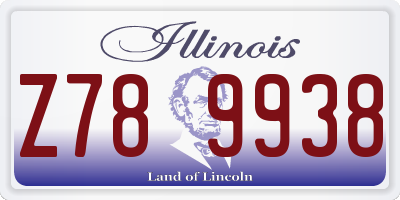 IL license plate Z789938