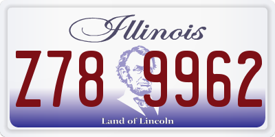 IL license plate Z789962
