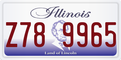 IL license plate Z789965