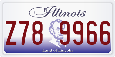 IL license plate Z789966