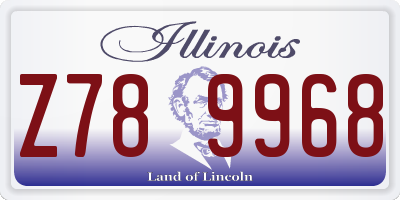 IL license plate Z789968