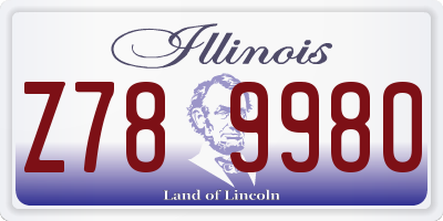 IL license plate Z789980